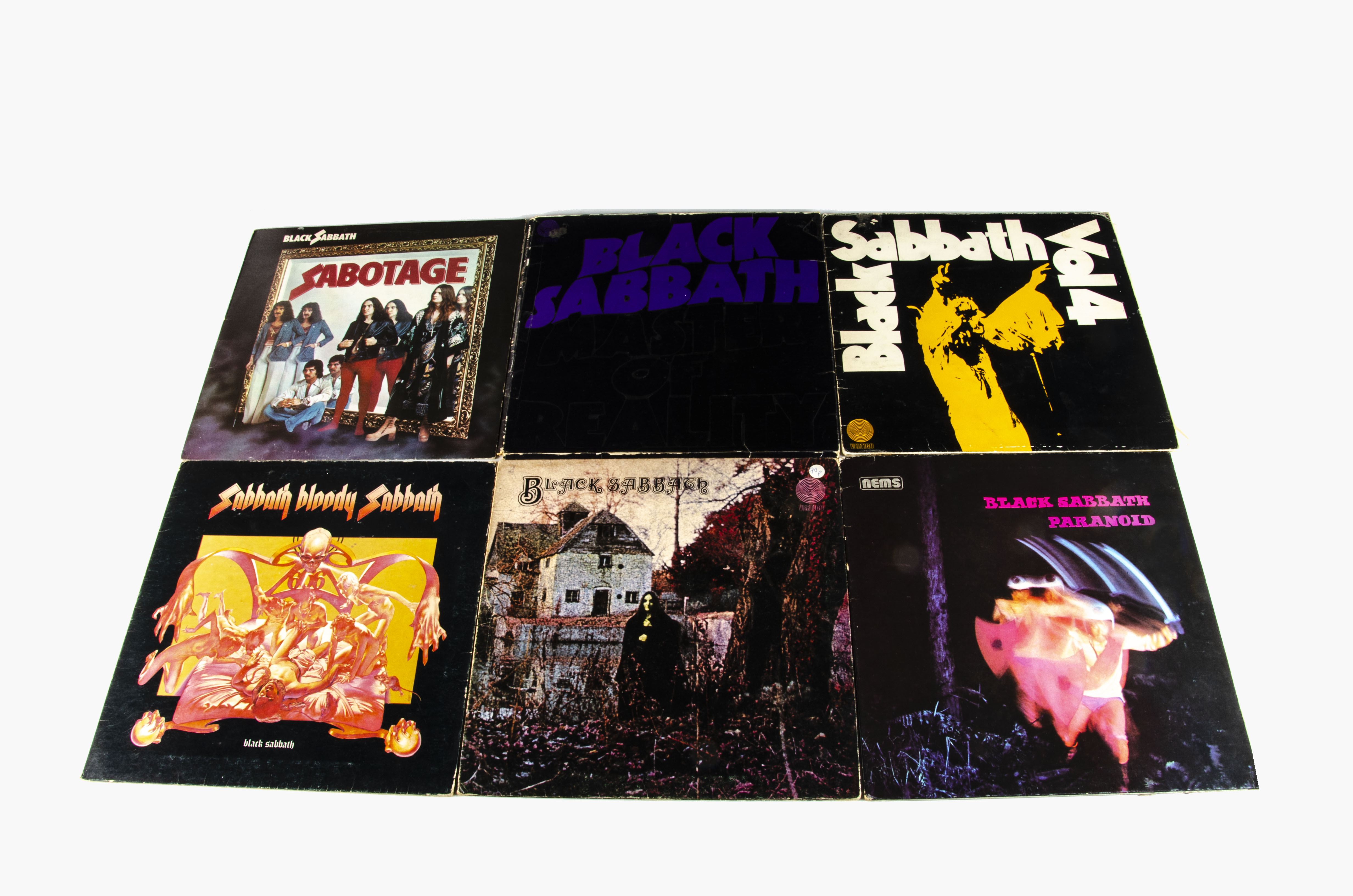 Black Sabbath LPs, fifteen albums comprising Black Sabbath (Vertigo - Spaceship labels), Master Of