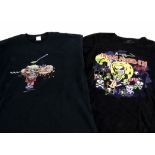 Iron Maiden 'T' Shirts, two Iron Maiden 'T' shirts - Charlotte and the Harlots, Blew my brains out