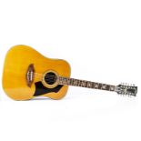 Eko Acoustic Guitar, an Eko Acoustic guitar Made in Italy, Rio Bravo 12 model but strung with six