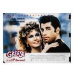 Grease UK Quad cinema poster, Grease (1978) UK Quad cinema poster for the 20th anniversary re-