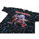 Iron Maiden Real Live Tour 'T' Shirt, an all over printed 'T' shirt 'A Real Live Tour' dated 1993,