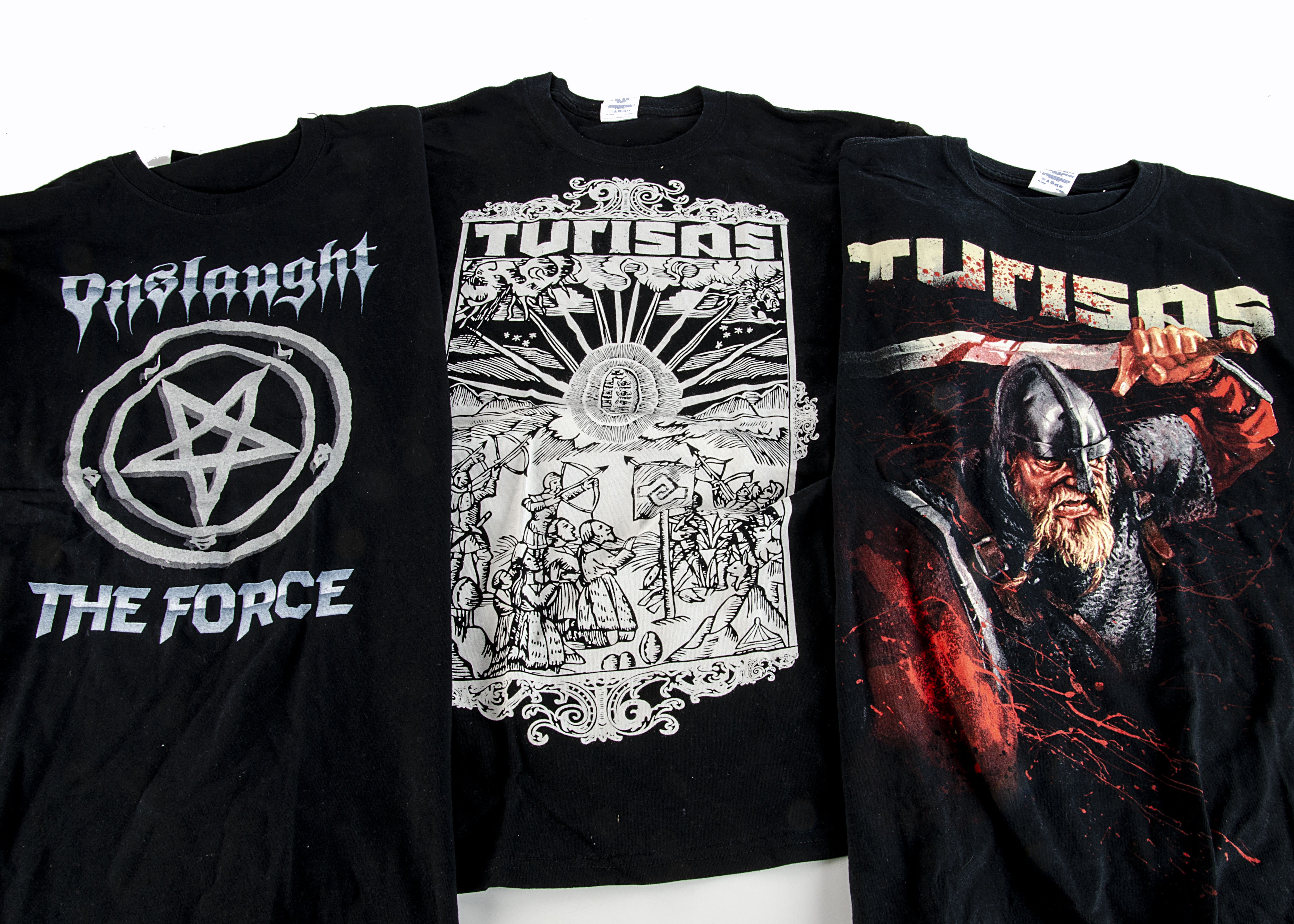 Death / Black Metal T-Shirts, fifteen 'T' Shirts printed with a variety of metal bands comprising