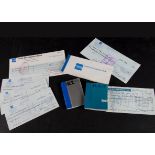 George Harrison Cheques / Chequebooks, five cheques drawn on George Harrison Expense a/c and