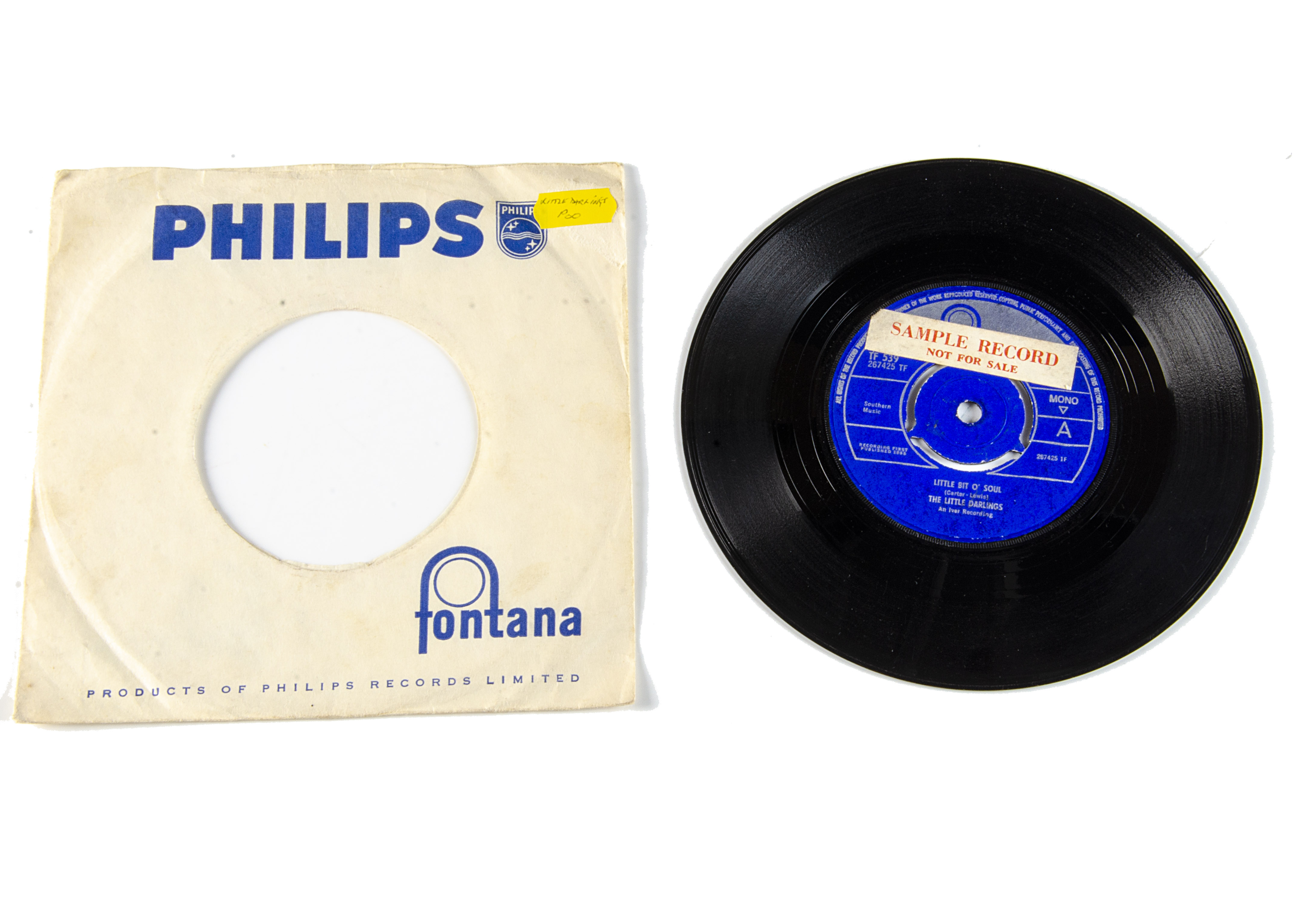 Little Darlings 7" Single, Little Bit O Soul b/w Easy To Cry 7" Single released 1965 on Philips (