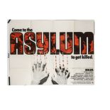 Asylum (1972) UK Quad Poster, British Quad film poster for the Amicus horror starring Peter