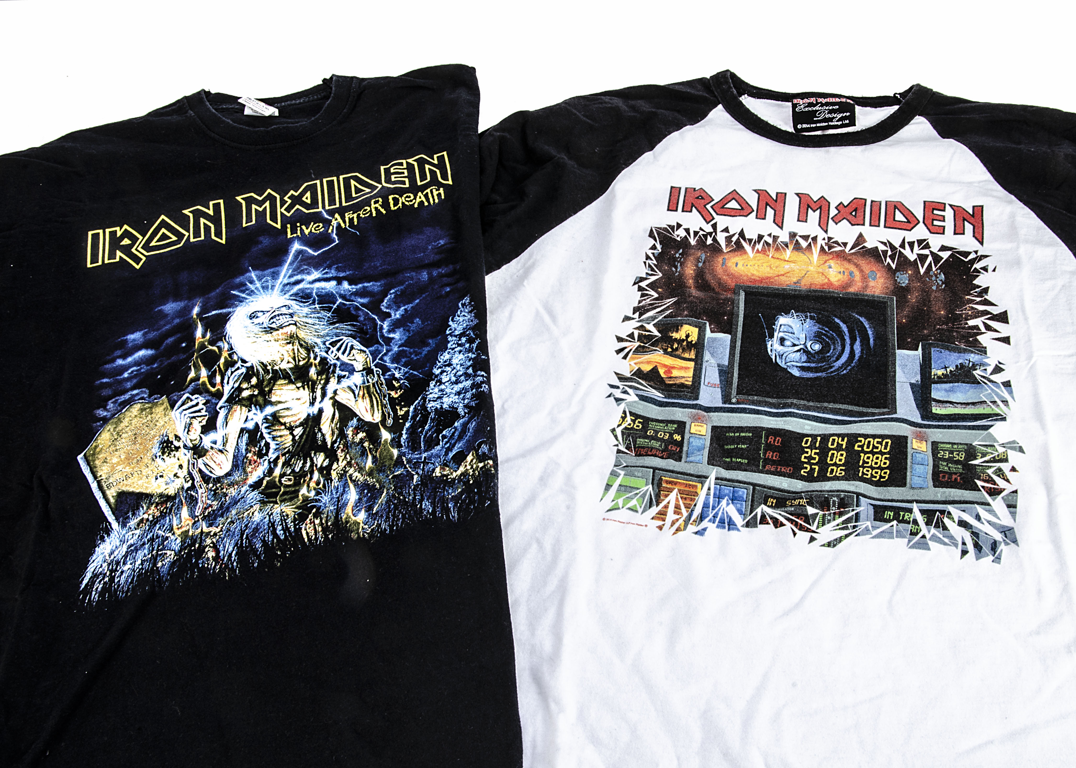 Iron Maiden 'T' Shirts, five Iron Maiden 'T' shirts including Somewhere on Tour 86/87 (copy), Book - Image 2 of 2