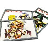 Iron Maiden Mirrors, three vintage Design mirrors from 1992 comprising Eddie 'Mouth', Live After