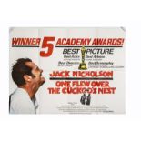 One Flew Over The Cuckoo's Nest (1975) UK Quad poster, this being the Oscars version showing an