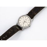 A c1960s Longines Automatic Conquest stainless steel gentleman's wristwatch, 35mm, AF, silvered dial