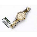 A 1990s Rolex Oyster Perpetual Datejust Bi-metal lady's mid-sized wristwatch, 29mm, ref. 68273, gilt