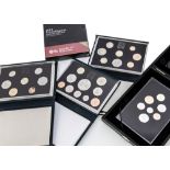 A collection of 22 UK Deluxe Proof Coin Collection sets, from the 1984 to 2010, with two 2013 Annual