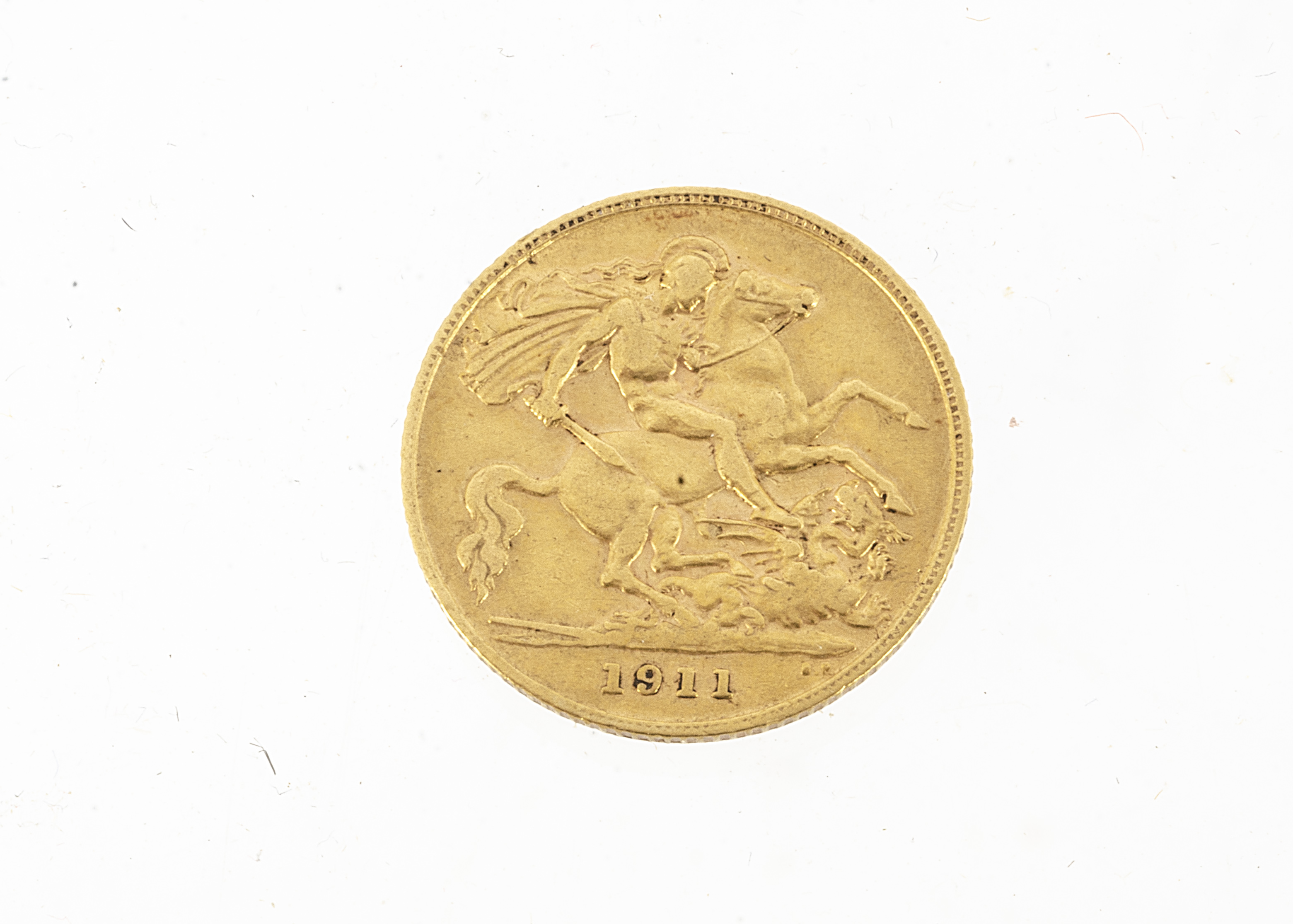 A George V gold half sovereign, dated 1911, F-VF