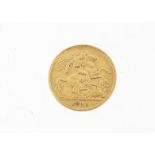 A George V gold half sovereign, dated 1911, F-VF