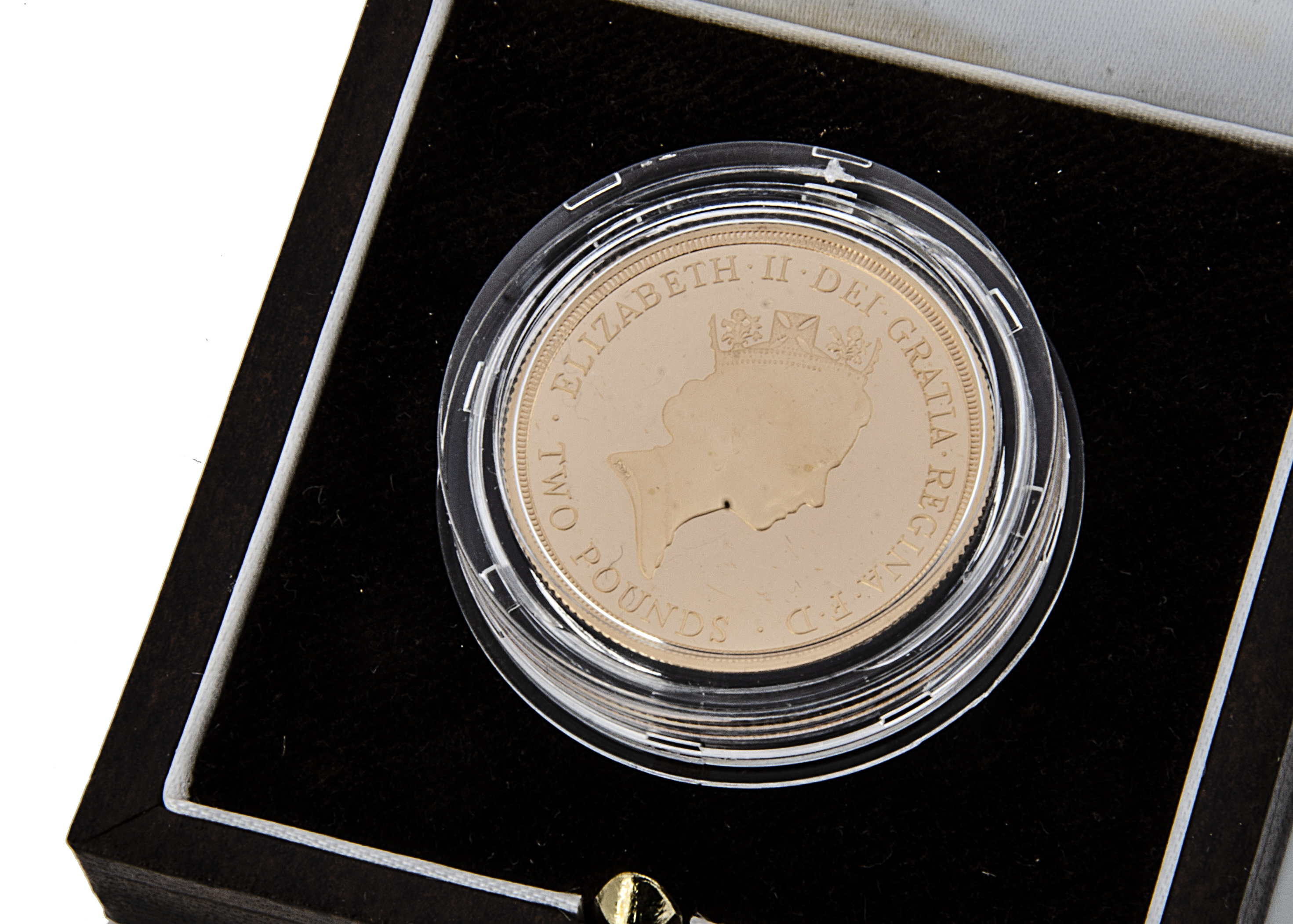 A modern Royal Mint UK Gold Proof Two Pound Coin, 1995, with certificate, 15.98g, 22ct gold, - Image 2 of 2