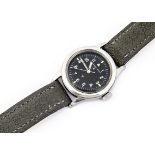 A 1950s International Watch Company Military Mark XI Royal Air Force stainless steel wristwatch,