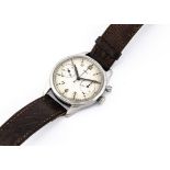 A c1959 Birks single button chronograph Royal Canadian Air Force stainless steel wristwatch, 36mm