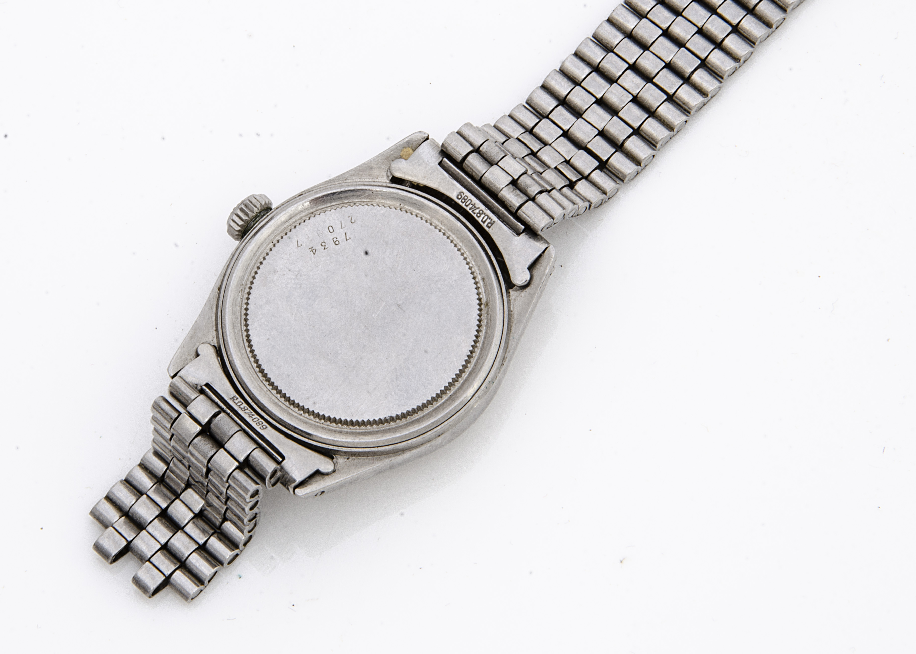 A c1970s Tudor Oyster stainless steel gentleman's wristwatch, 34mm, silvered dial with batons, - Image 2 of 2