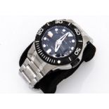 A modern Nubeo diver's automatic stainless steel gentleman's wristwatch, 52mm case, black dial, with