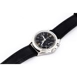 A c1960s Lemania RN / FAA single push chronograph stainless steel wristwatch, 39mm case, running and