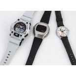 Three collectable wristwatches, including a Lorus Mickey Mouse quartz example in box, a Casio G-