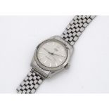 A c1970s Tudor Oyster stainless steel gentleman's wristwatch, 34mm, silvered dial with batons,