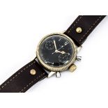 A WWII period Glashutte Tutima German Military wristwatch, 38mm nickel plated case, running,