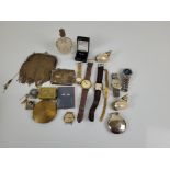 A collection of assorted costume jewellery, silver and collectables, including a silver cigarette