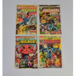 The Inhumans (1975/76) Marvel, #2 #3 #7 #8 all bagged and boarded (4)