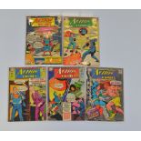 Action Comics (1965/67) DC, #328 #341 #345 #348 #351, all bagged and boarded. (5)