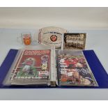 A good collection of football and rugby memorabilia, mostly related to Manchester United. Includes