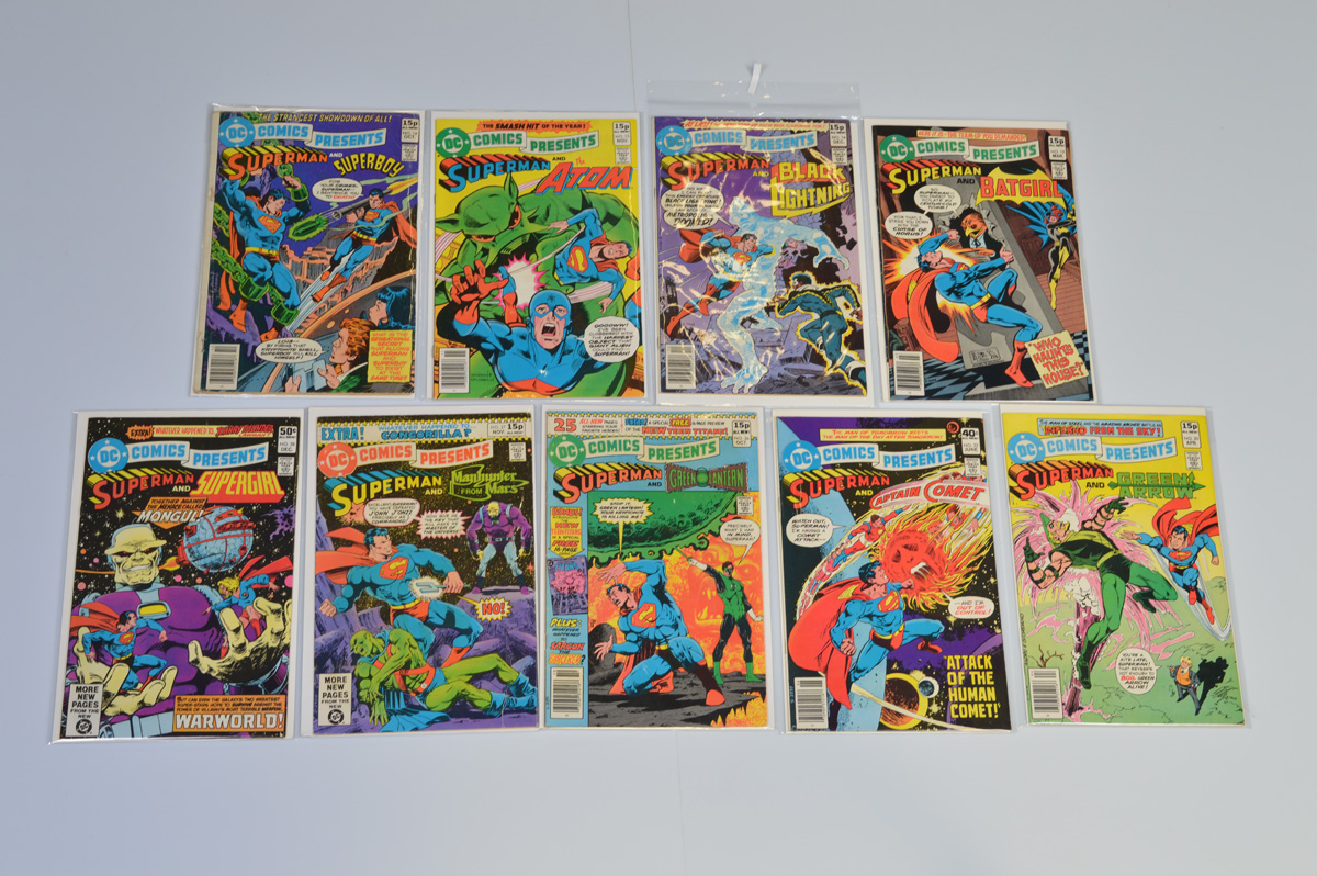 DC Comics Presents (1979/80), #14 #15 #16 #19 #20 #22 #26 #27 #27 #28 all bagged and boarded (10)