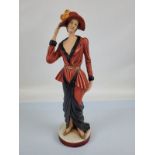 A large plaster figurine of a fashionable Art Deco style lady, by Jeffrey Jaysan Ltd, some minor