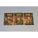 Turok Son Of Stone (1961-66) Dell / Gold Key, #24 #30 #31 #32 #52 bagged and boarded (5)