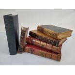 A collection of various volumes of Moroccan and half Moroccan bound, including Voltaire,