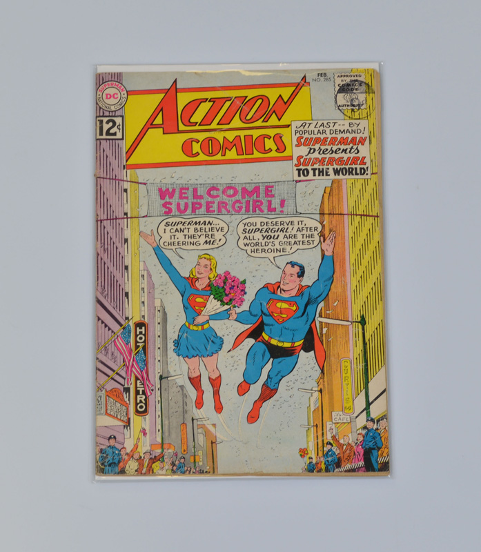 Action Comics #285 (1962) DC, Supergirl's existence revealed to the world, bagged and boarded