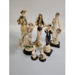 A collection of fourteen Giuseppe Armani Florence figurines, of classical females in Art Deco dress,
