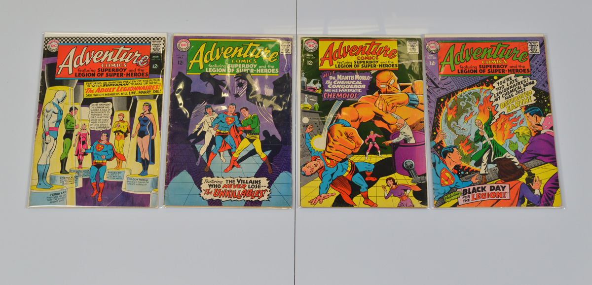 Adventure Comics (1967) DC, #354 #361 #362 #363, all bagged and boarded (4)