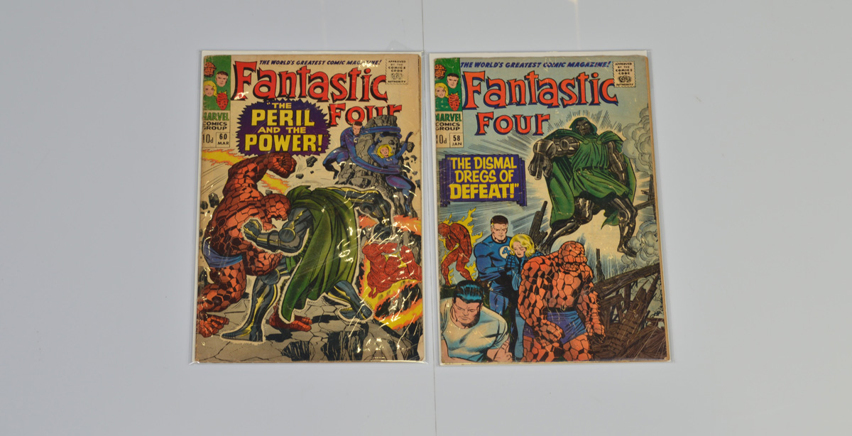 Fantastic Four (1967) Marvel, #58 #60 bagged and boarded (2)