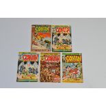 Conan the Barbarian (1972/73) Marvel, #16 #22 #22 #24 #25 all bagged and boarded (5)