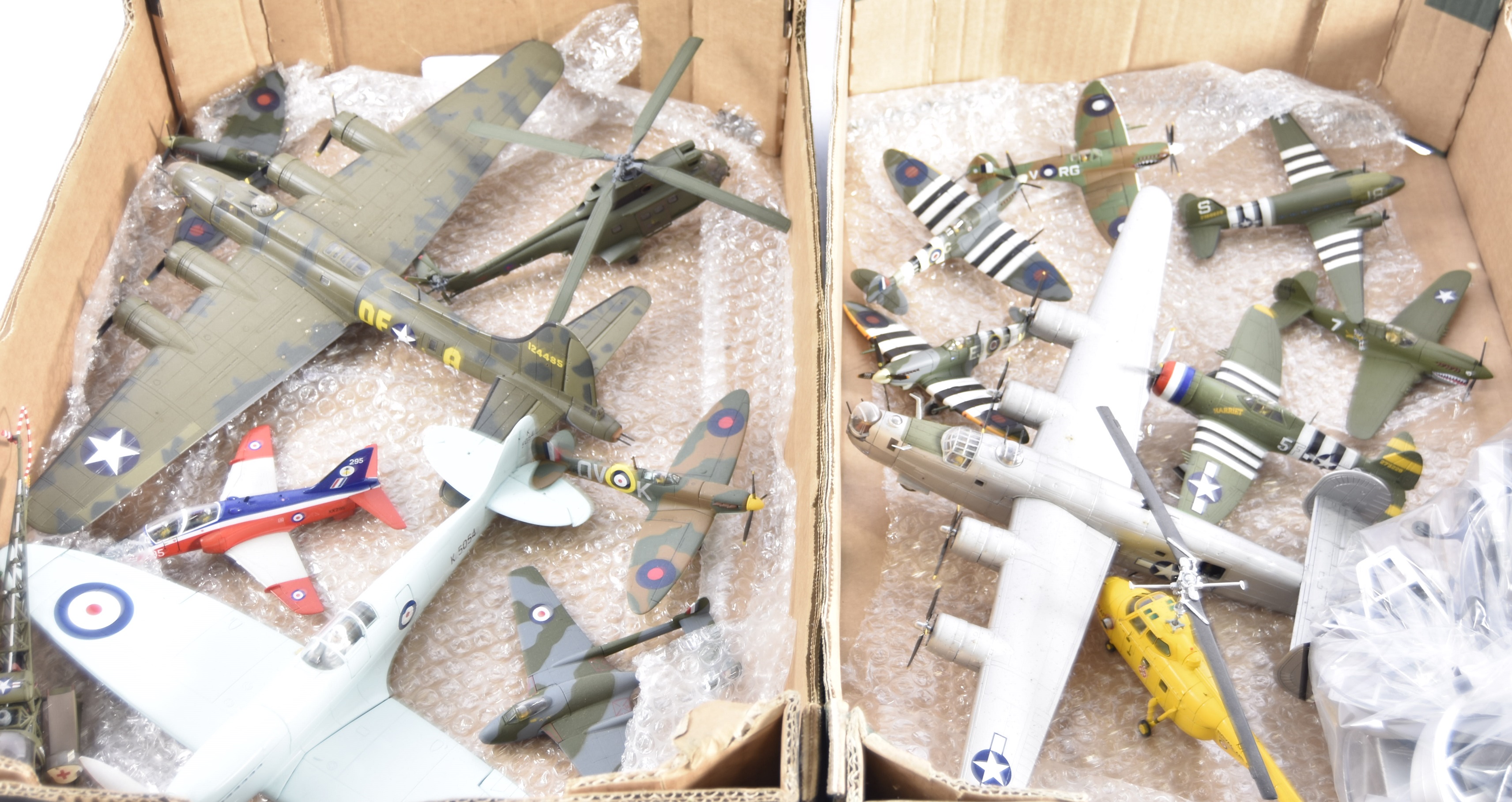 Corgi Aviation Archive, sixteen loose WWII and later military aircraft models, with some stands