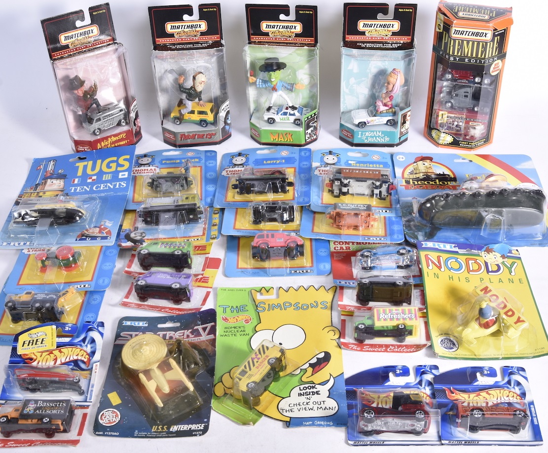 Modern Diecast 1:64 Scale Models From TV Film and Others, a cased or bubble packed collection