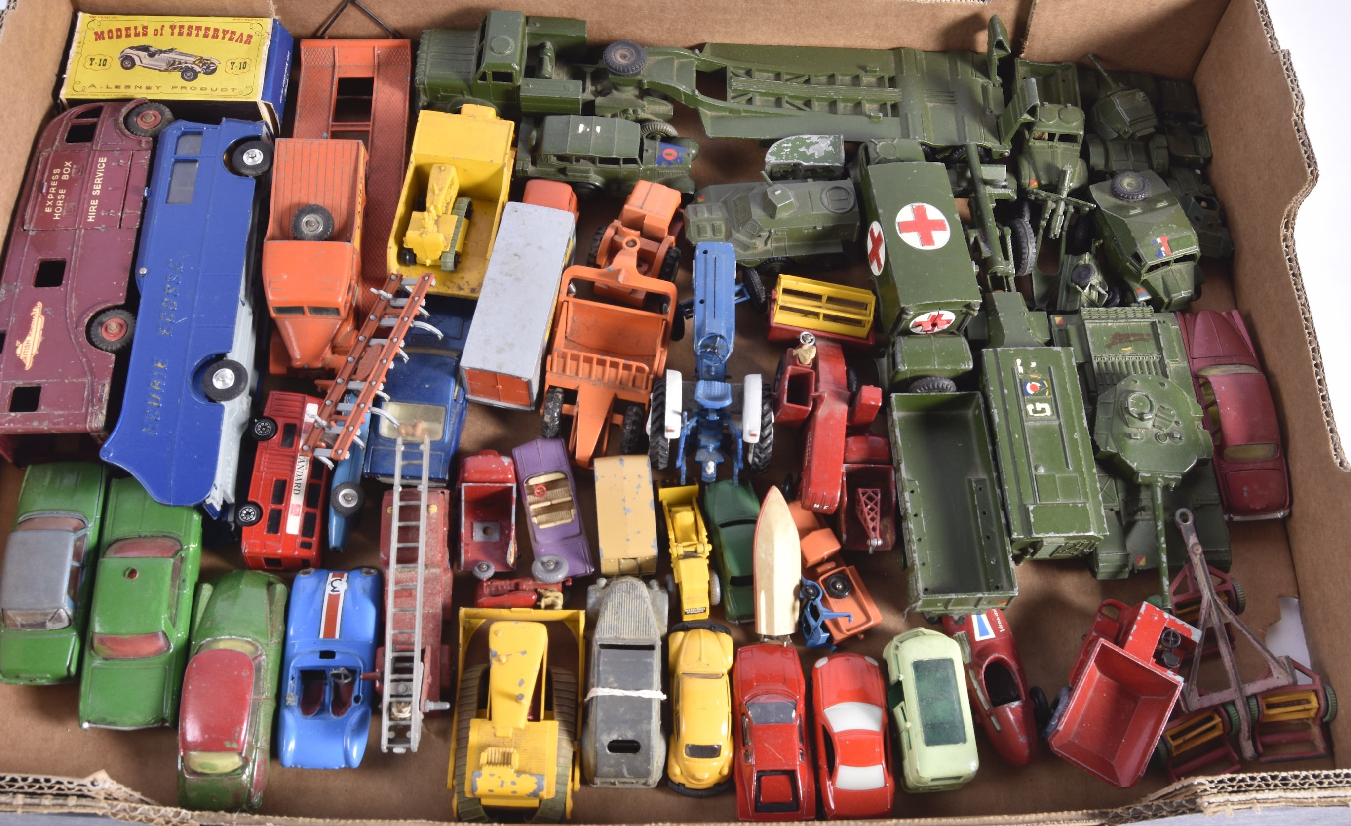 Unboxed Post-war Playworn Diecast Vehicles, vintage and modern private, commercial and military