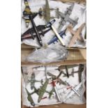 Corgi Aviation Archive, seventeen loose WWII and later military aircraft models, with some stands