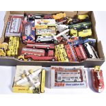 Corgi and Dinky Playworn Commercial Vehicles and Aircraft, a collection of vintage vehicles includes
