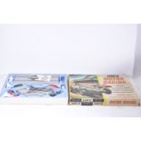 Airfix Slot Car Model Motor Racing Set MR 11, comprising green Cooper, red Ferrari, Track, two