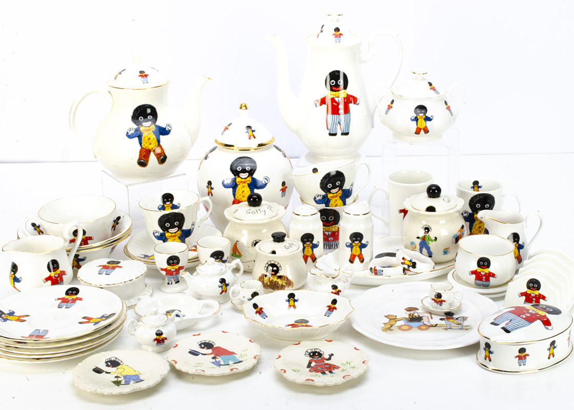 A quantity of McDonald of Leicester Golly ceramics, including a coffee and tea pot, biscuit