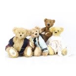 Four artist teddy bears, a Little Charmers 'Gordon' by Penny Chalmers --14in. (35.5cm.) high; a