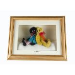 An A J McGaham Golly and Bear framed, called Buddies --19in. (48cm.) wide; four framed prints of