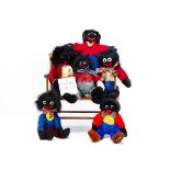 Six artist Gollies, with plush bodies including a D'Bears by Debra Bedwell --11in. (28cm.) high; a