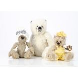 Three Olsen Design artist teddy bears, Loki --12¼in. (31cm.) high; Thomas in knitted hat; and Autumn